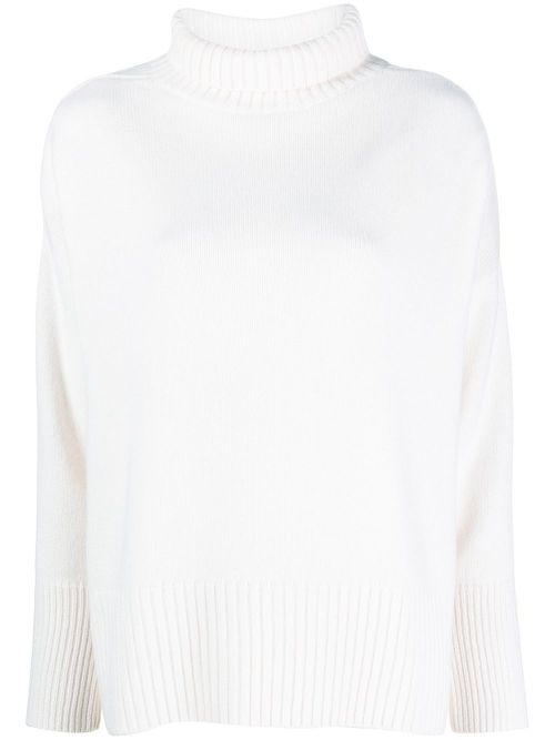 Roll-neck cashmere jumper - Neutrals