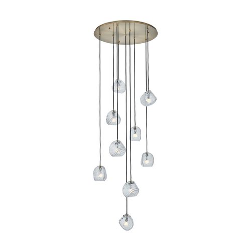 Winter Brass Chandelier from the Pallina Collection