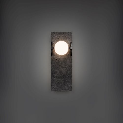 Basalt Stone Black LED Wall Sconce from the Okemo Collection