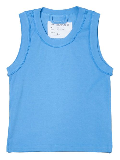 Round-neck sleeveless top - Blue