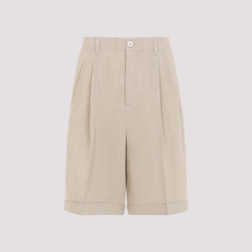Linen Blend Casual Shorts for Men