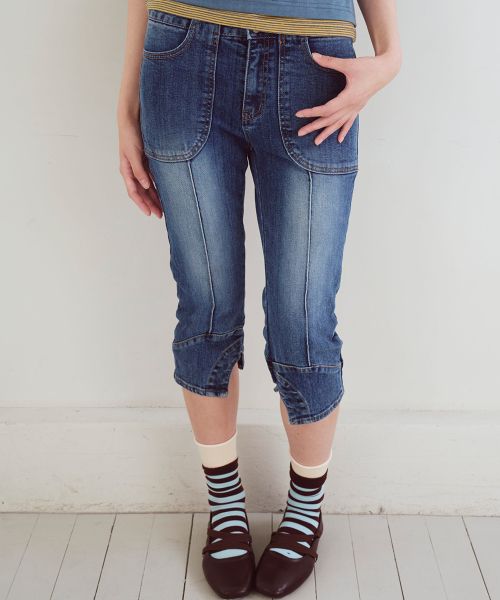 Capri Slim Denim Pants