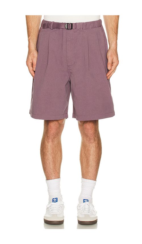 KAPPY DESIGN Two Tuck Wide Half Pants in Purple