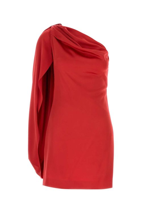 Satin Dress — Red