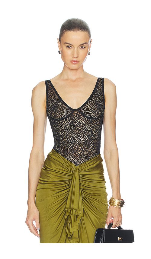 Atlein Lingerie Strap Top in Black. 34. Also