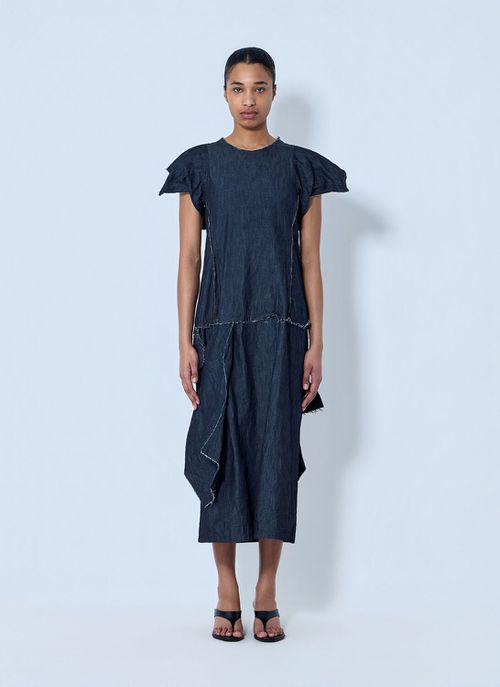 Designed Panel Dress B - Woman Dresses Navy It