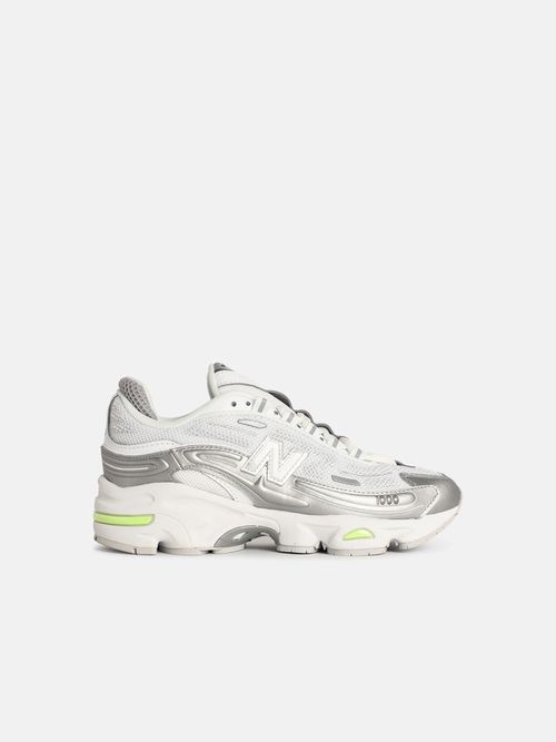 '1000' White Fabric Blend Sneakers