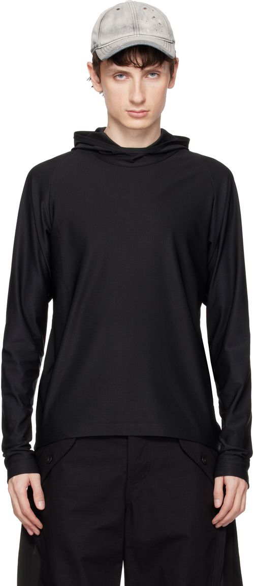 Black Emishi Long Sleeve Hoodie
