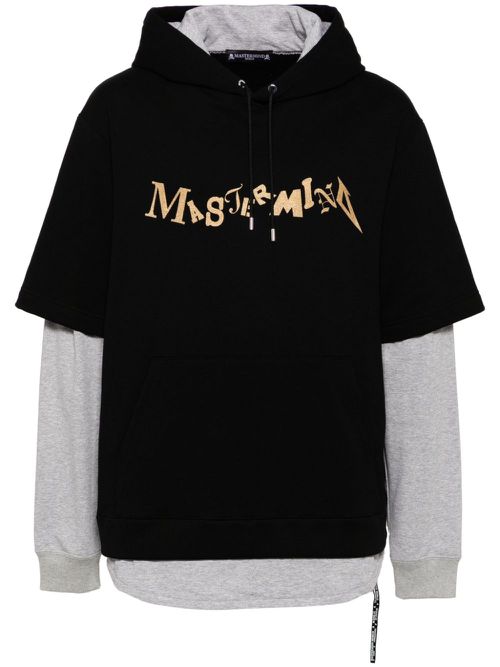 Logo-print hoodie - Black