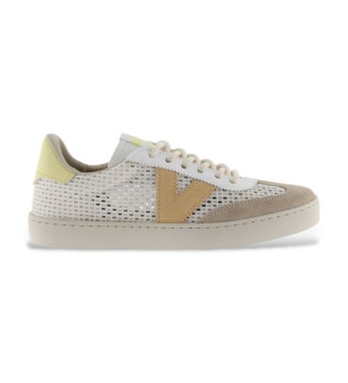 Victoria for woman. 1126210 Leather Sneakers Berlin Cilcista Rejilla white (36), Flat, Laces, Casual