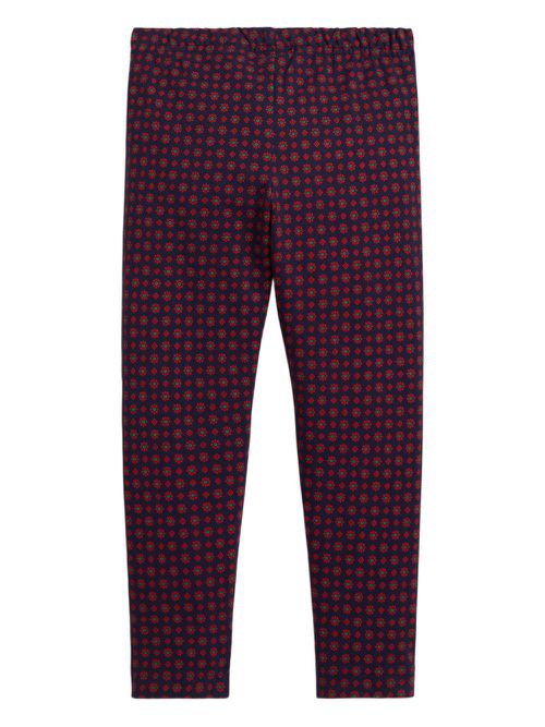 Floral-print jersey leggings - Blue