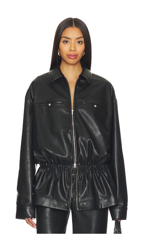 Lovers and Friends Greta Faux Leather Jacket in Black. XS. Also in L, M, S