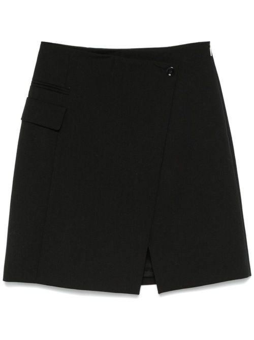 Virgin wool mini skirt - Black