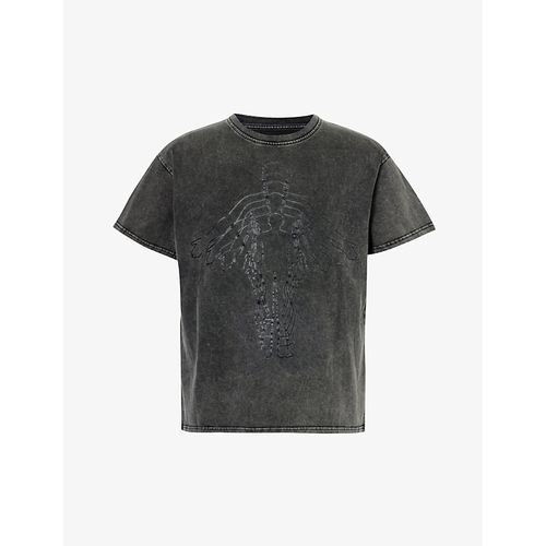 Mens Vintage Grey Transition Graphic-print Cotton-jersey T-shirt S