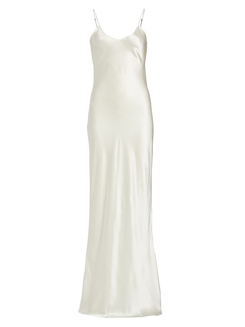Women's Cami Silk Charmeuse Gown - Ivory