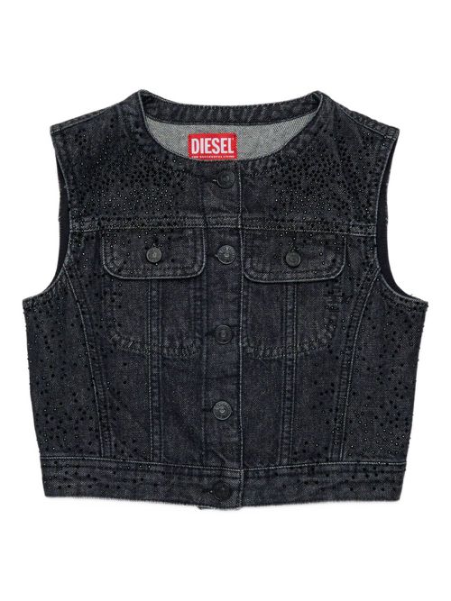 Diesel Kids denim waistcoat - Black