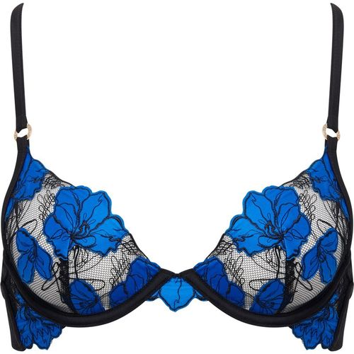 Sorento Floral Embroidered Bra Blue