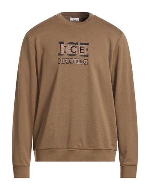 Man Sweatshirt Taupe Size XL Cotton, Viscose