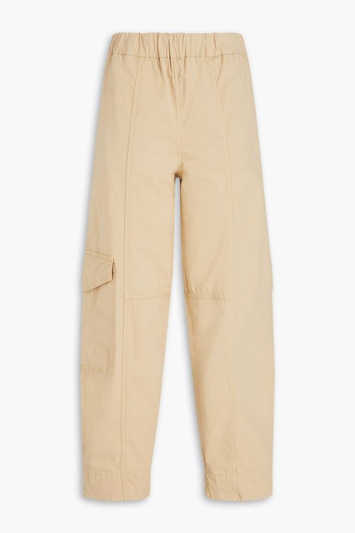 Stretch-cotton tapered pants