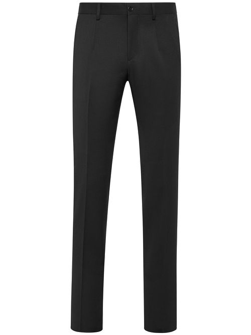 Slim-fit tailored trousers - Black