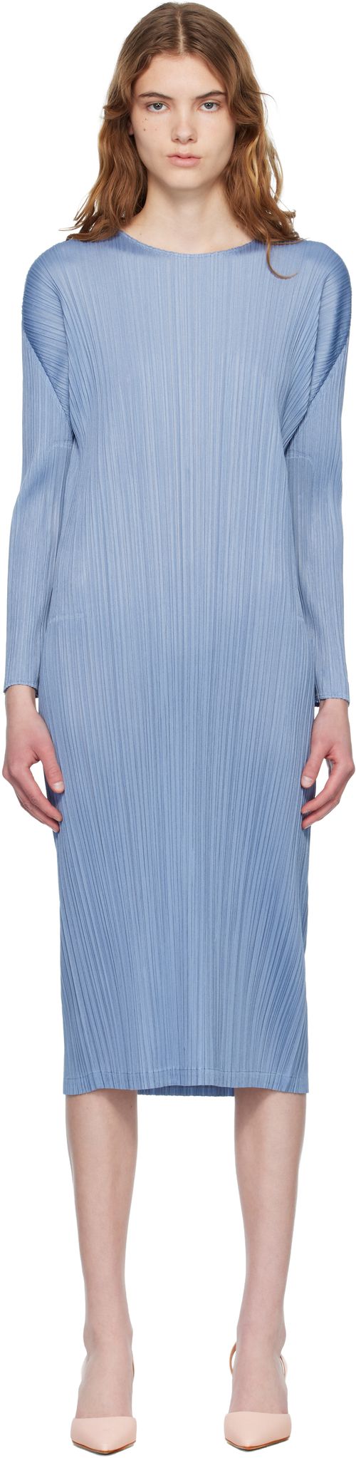 Blue Monthly Colors December Midi Dress