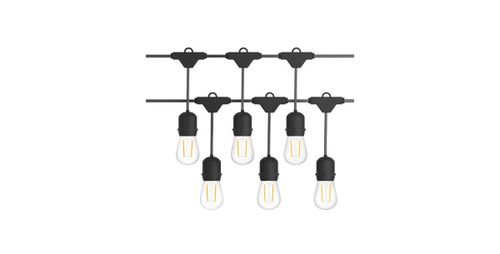 2 Pieces 48 Ft Led Outdoor Waterproof Commercial String Lights Bulbs - Clear