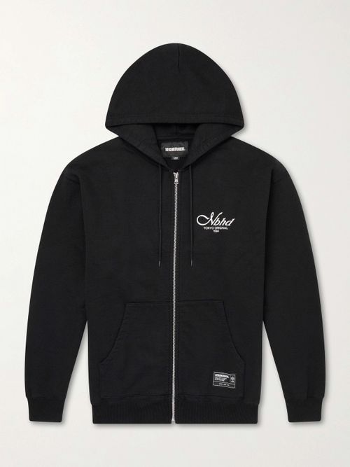 Men - Staple Logo-Print Cotton-Fleece Zip-Up Hoodie