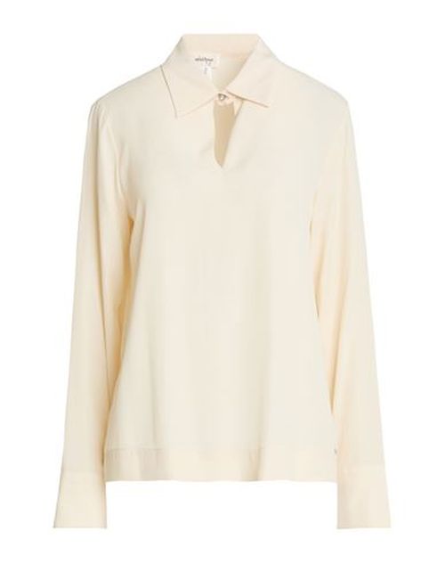 Woman Top Cream Size 8 Acetate, Silk