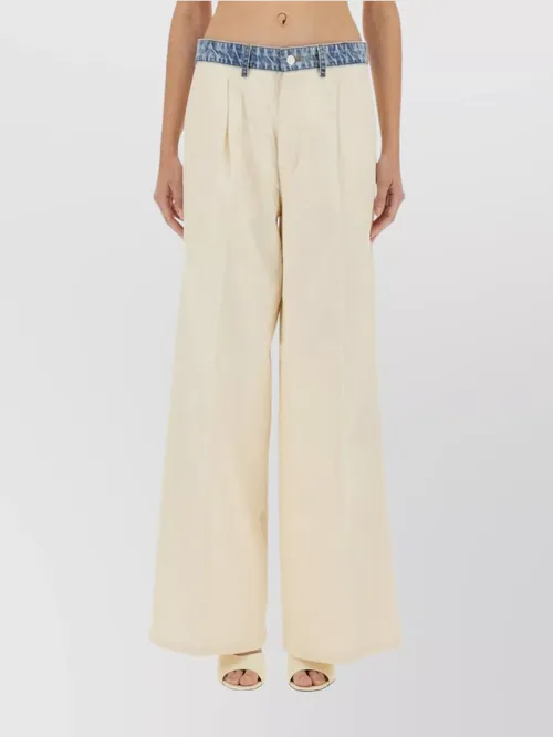 Moschino - urban wide fit pleated trouser