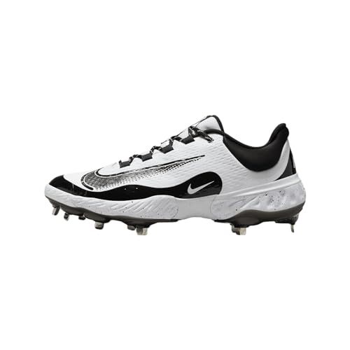 Nike Alpha Huarache Elite 4 Low Baseball Cleats (FD2745-110, White/Black)
