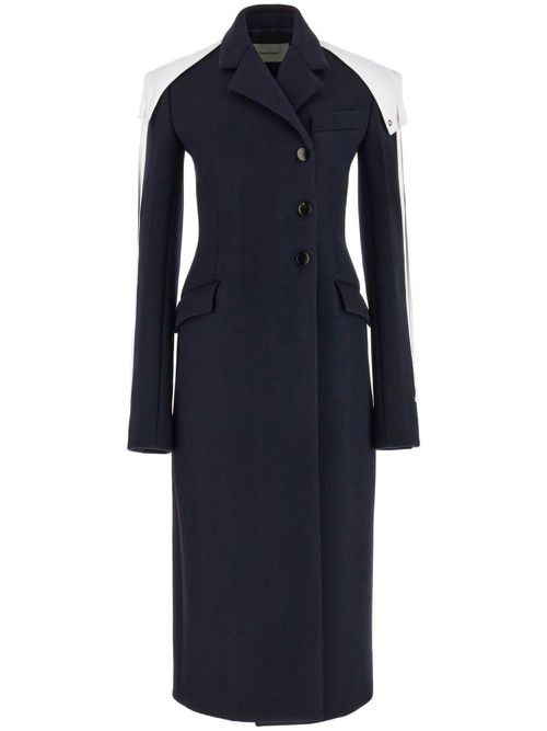 Double-breated wool coat - Blue