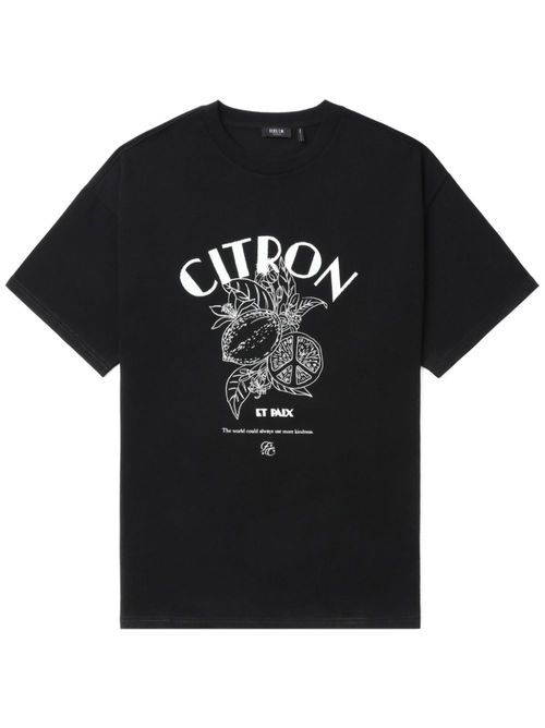Graphic-print cotton T-shirt - Black