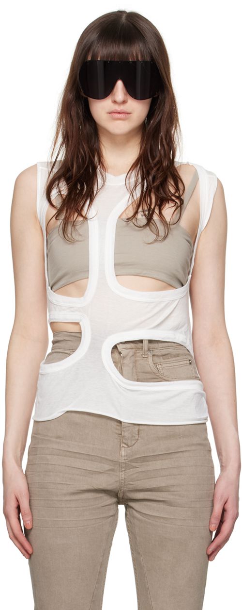 Rick Owens DRKSHDW Off-White Membrane I Tank Top