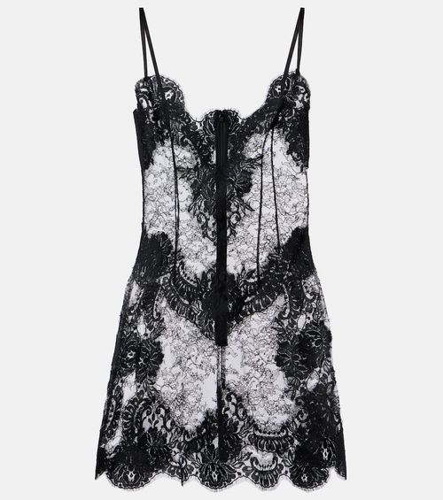 Sheer lace minidress