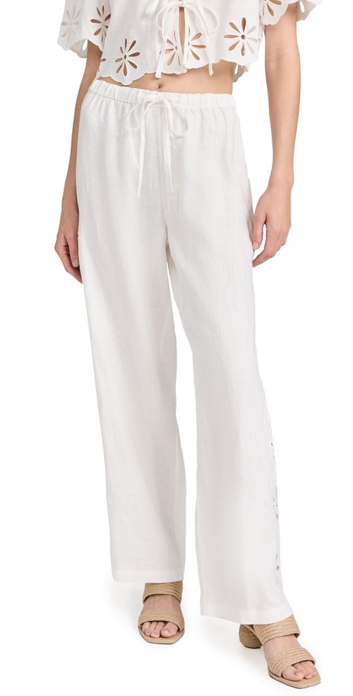 Emmie Pants White Eyelet