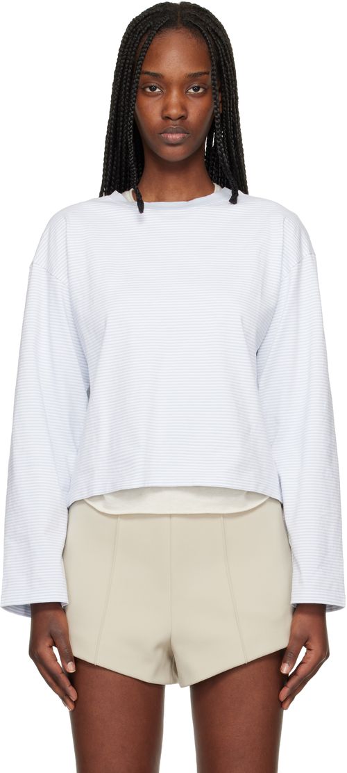 White & Blue Kelly Boxy Striped Long-Sleeve T-shirt