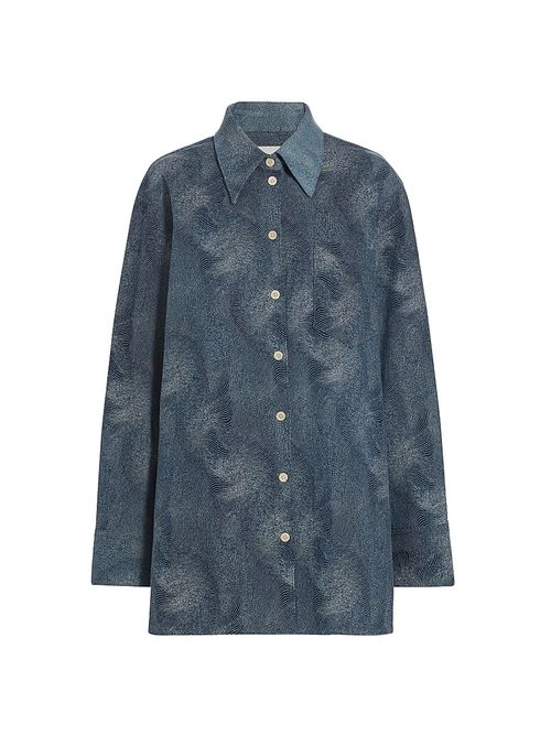 Women's Blufields Denim Jacquard Shirt - Indigo