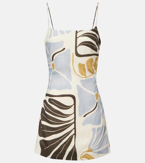 Lola floral linen minidress