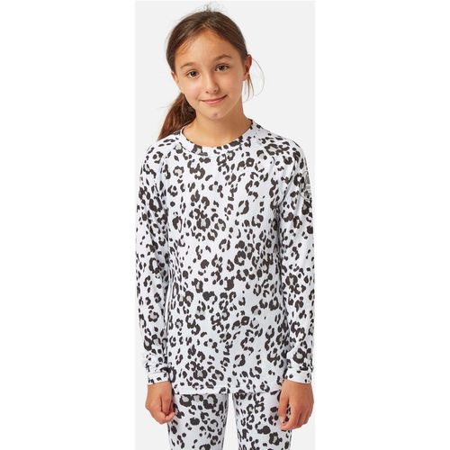 Surfanic Girls Cozy Limited Edition Crew Neck Baselayer Snow Leopard - Black/White - Size 14-15Y