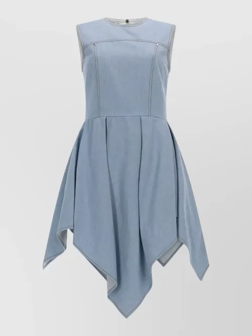 MSGM - sleeveless dress asymmetric hem seam detailing