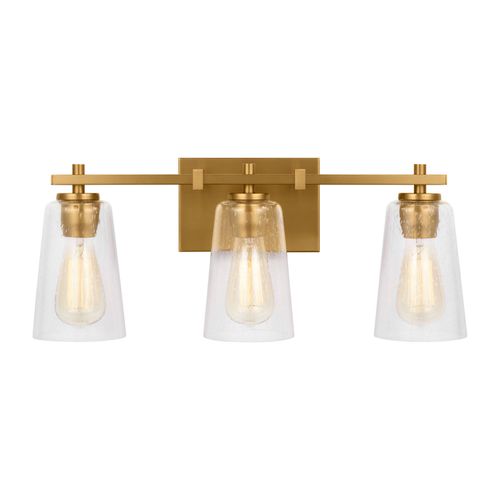 Burnished Brass Bathroom Vanity Light from the Mercer Collection