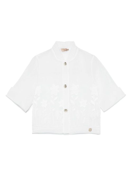 ELIE SAAB JUNIOR embroidered jacket - White