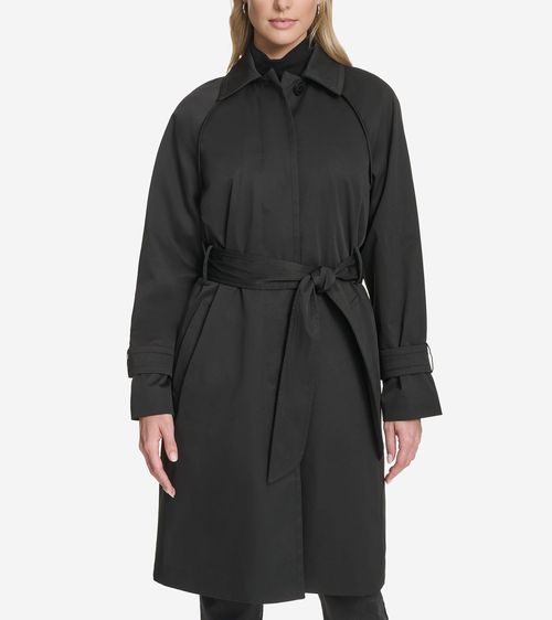 Women's Twill Trench Coat - Black