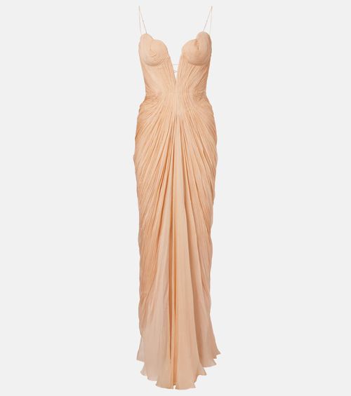 Cecilia draped silk gown