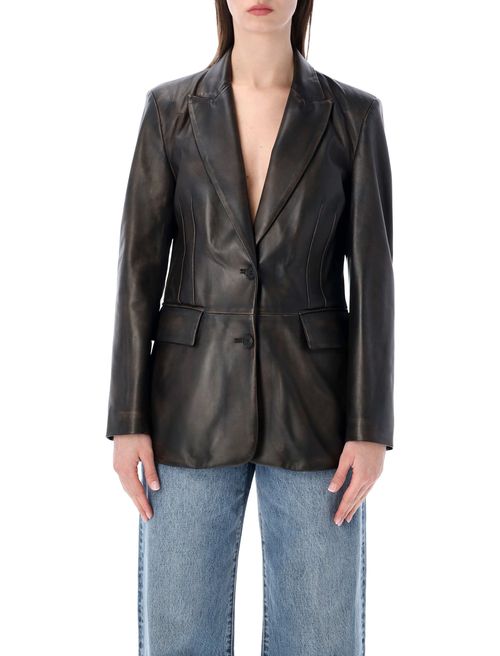 Elegant Women's Leather Coat