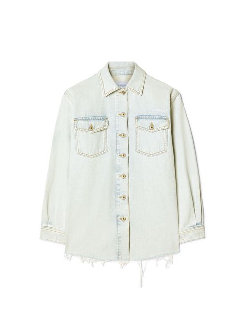 Fresco Arrow Denim Shirt Jkt Bleach-whit