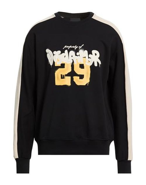Man Sweatshirt Black Size M Cotton