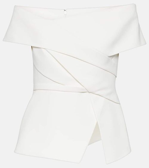 Bridal Eimear off-shoulder crêpe top