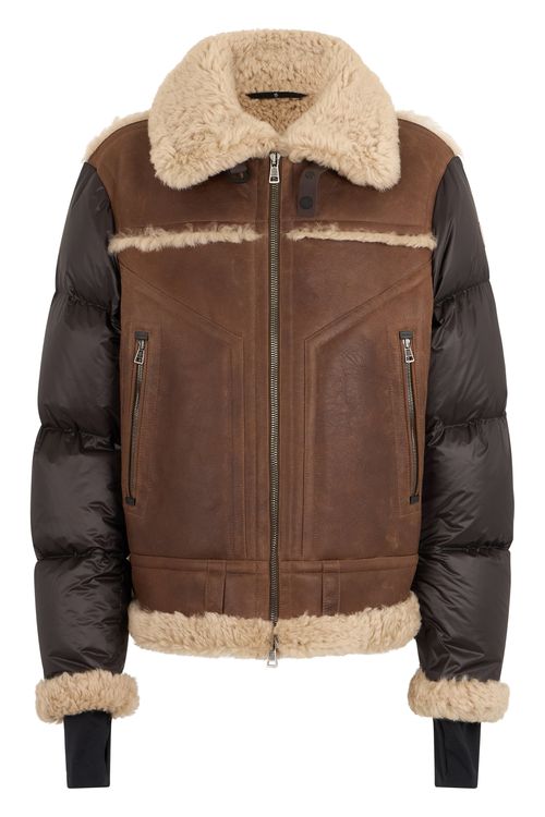Crachin Reversible Shearling & Nappa Short Down Jacket