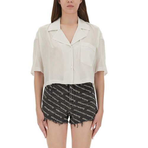 Alexanderwang.T Striped Shirt With Embroidered Logo